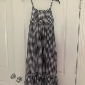 Ralph Lauren Girls Navy Gingham Dress
